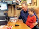 Tim Allen as Mike Baxter, KA0XTT, in a 2013 episode in his ham shack with his grandson “Boyd,” played by Flynn Morrison. 